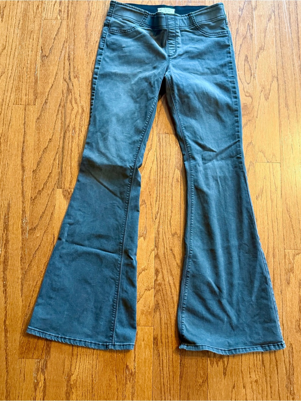 Free People Jenny Flare Jeans in Charcoal Gray - Picture 3 of 6